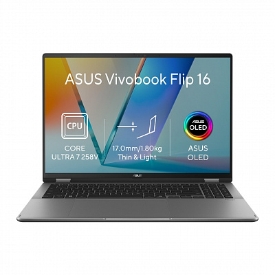 ASUS Vivobook 16 Flip/TP3607SA-OLED118W/U7-258V/16"/WUXGA/T/32GB/1TB/Intel int/W11H/Szary/2R
