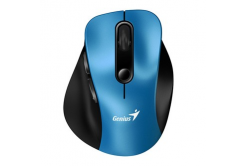 Mysz bezprzewodowy, Genius Ergo 9000S 31030038401, czarno-niebieski, optyczna, 2400DPI