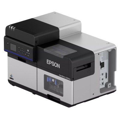 Epson ColorWorks C8000e (bk) C31CL02102BK, kolorowa drukarka etykiet, cutter, disp., USB, Ethernet, kit (USB), black, grey