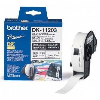 Brother DK-11203, 17mm x 87mm, etykiety papierowe oryginalne
