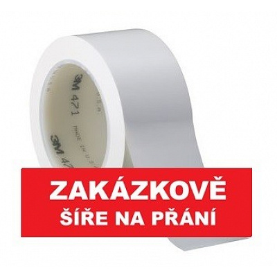 3M 471 Oznaczeniowa taśma klejąca PVC, odporna na ścieranie, biała 9 mm x 33 m