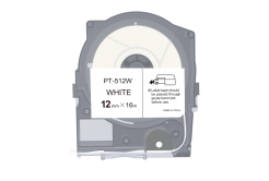 Max LM-512W, 12mm x 16m, biała taśma zamiennik
