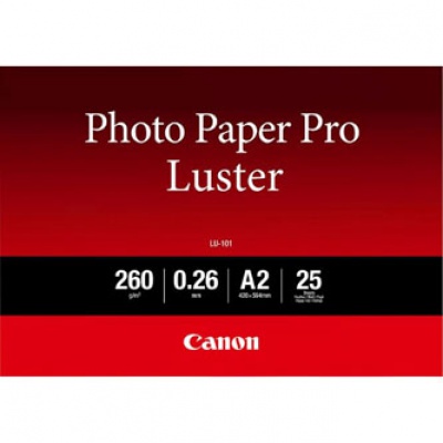 Canon LU-101 Photo Paper Luster, papier fotograficzny, błyszczący, biały, A2, 16.54x23.39", 25 szt., 6211B026