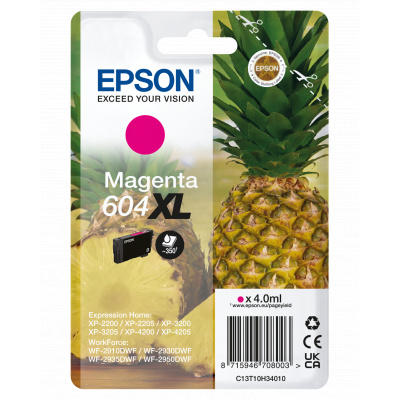 Epson 604XL T10H340 C13T10H34010 purpurowy (cyan) tusz oryginalna