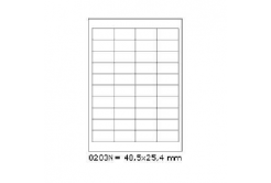Samoprzylepne etykiety 48,5 x 25,4 mm, 40 etykiet, A4, 100 arkuszy
