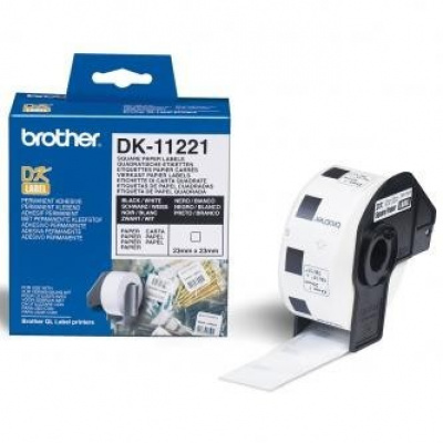 Brother DK-11221, 23mm x 23mm, etykiety papierowe, 1000 etykiet