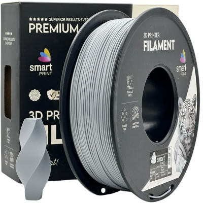 Smart Print FG-S49-E1, 3D filament, PLA+, 1,75mm, 1000g, Srebrny (Silver)