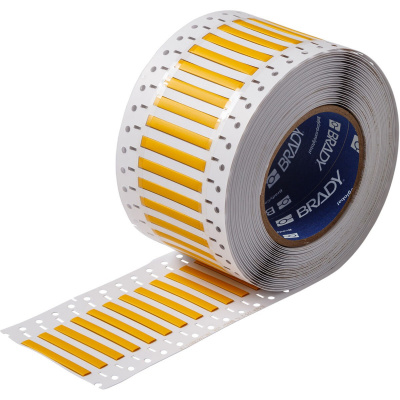 Brady LSZH-187-2-YL-2 / 141228, etykiety, THT Low Smoke Halogen Free Permasleeve Wire Marking Sleeves, 25.40 mm x 8.50 mm