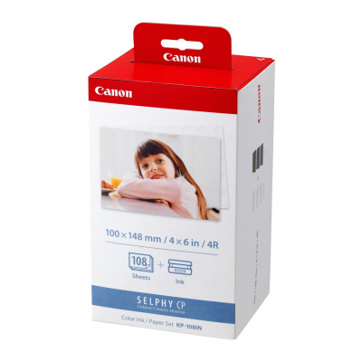 Canon 3115B001 KP-108IN, papier fotograficzny 108 sztuk, błyszczący, biały