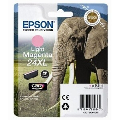 Epson T24364012, T2436 jasno purpurowy (light magenta) tusz oryginalna