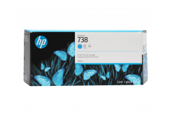 HP 738 676M6A błękitny (cyan) tusz oryginalna