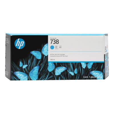 HP 738 676M6A błękitny (cyan) tusz oryginalna
